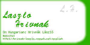 laszlo hrivnak business card
