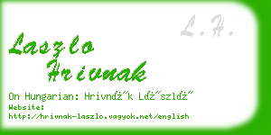 laszlo hrivnak business card